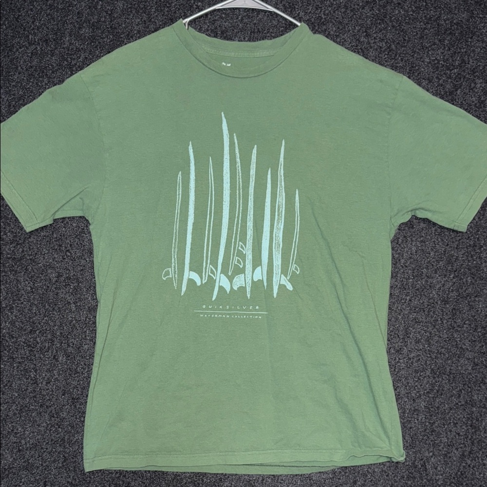 Quiksilver Surfboard Graphic Green Tee